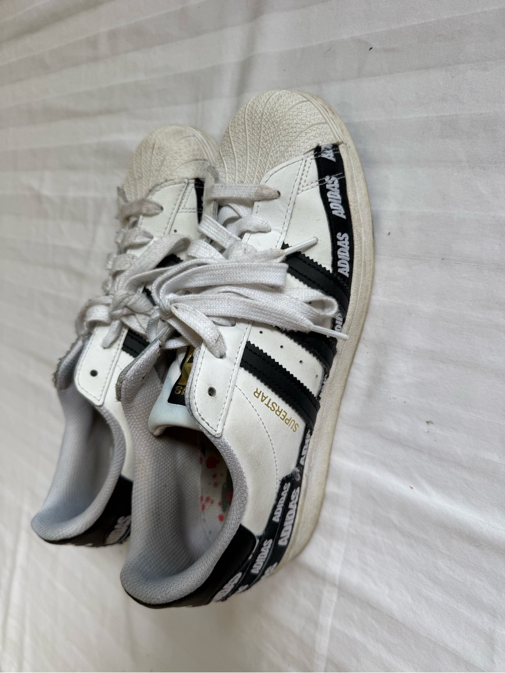 adidas Originals Superstar "Wordmark Heel Stripe" Men's Sneakers - Size 9.5 - Picture 5 of 6